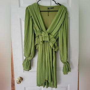 Nasty Gal size 2 chartreuse dress